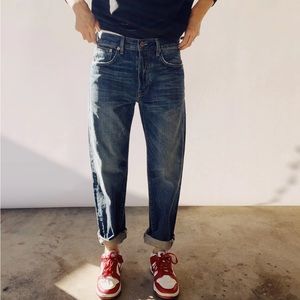 HEY GANG - JAPANESE SELVEDGE LOOSE CROP JEANS size 27